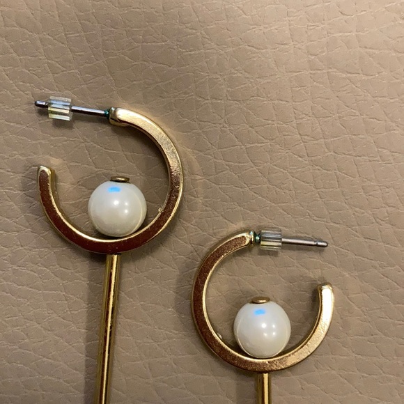 ZARA gold pearl earrings - Picture 2 of 3